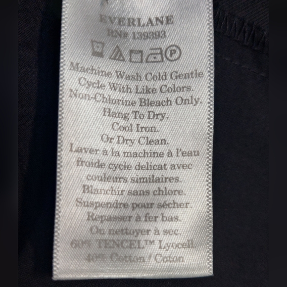 Everlane Black Pleated High-rise Wide-Leg Pants, Size 2S - Picture 9 of 9